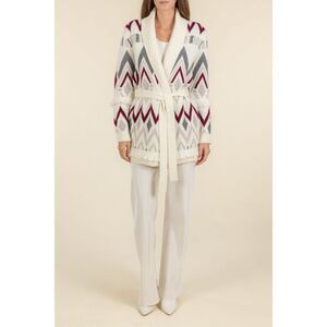 TSE cashmere JACQUARD INTARSIA CARDIGAN M